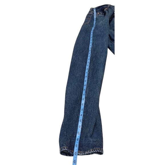 Vtg Levis 501 Jeans Button Fly USA 90s Blue Straight Juniors 13 29x30.5 Actual - Picture 16 of 16